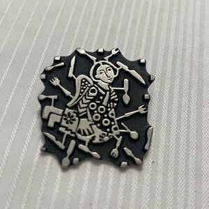 Alice Seely Pewter Pin Flight to Freedom Menopause ‘Menu-Pause’ Signed 2000
